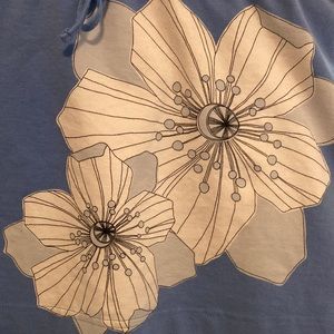 Express Women’s Mini Skirt Blue with Flowers